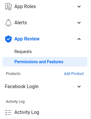 Facebook Permissions Sidebar