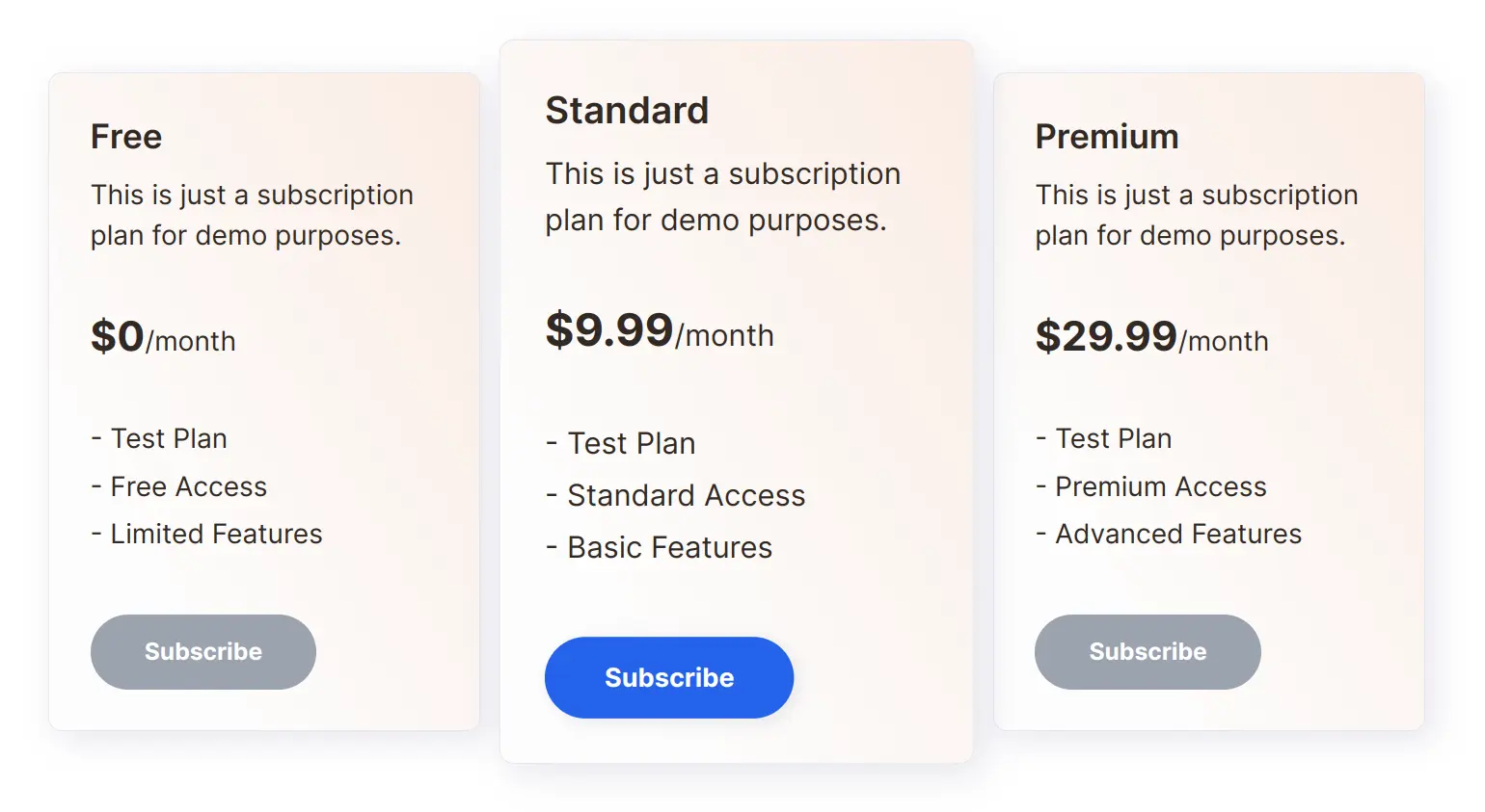 Subscription Payments